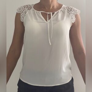 Express Lace Cap Sleeve Top